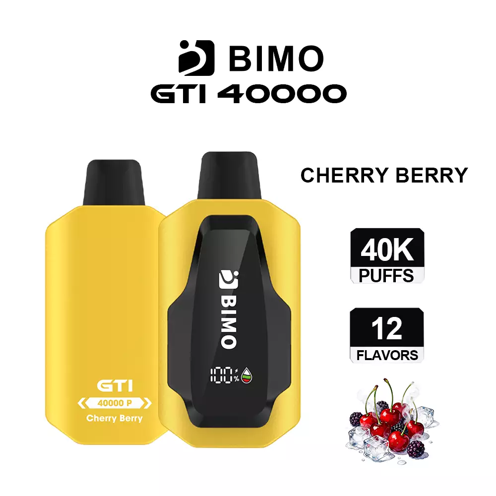 Next-Gen Lifespan Meets Rich Orchard Fusion: The BIMO GTI 40000 Puffs in Cherry Berry, equipped with a comprehensive tracking dashboard, available at Vapelink Aus.