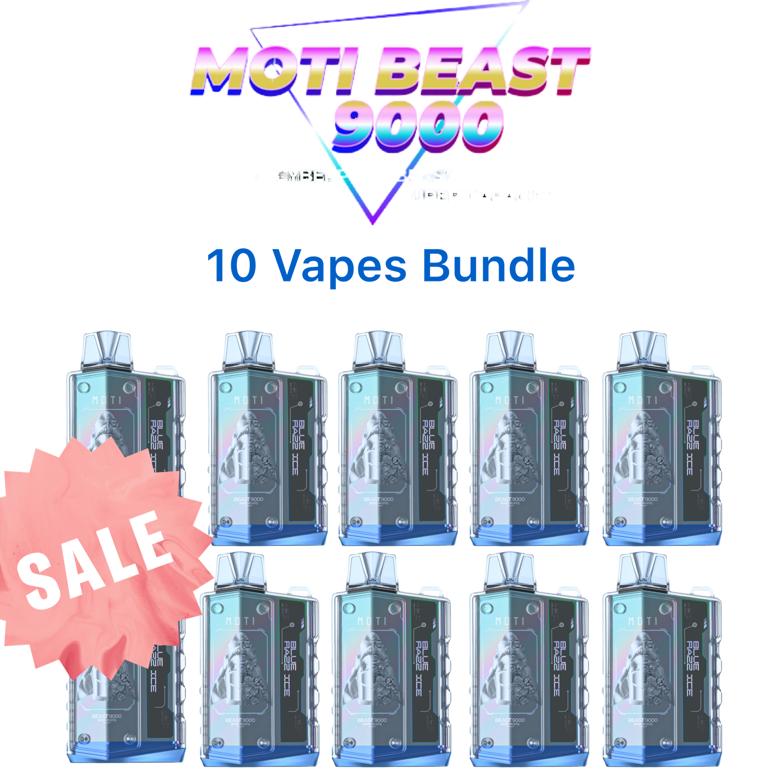 MOTI Beast 9000 Puff Bundle – 10 Vapes | Buy Online Australia | Vape Link