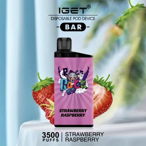 IGET Bar 3500 Puff Strawberry Raspberry Disposable Vape | Buy Online Australia | Vape Link