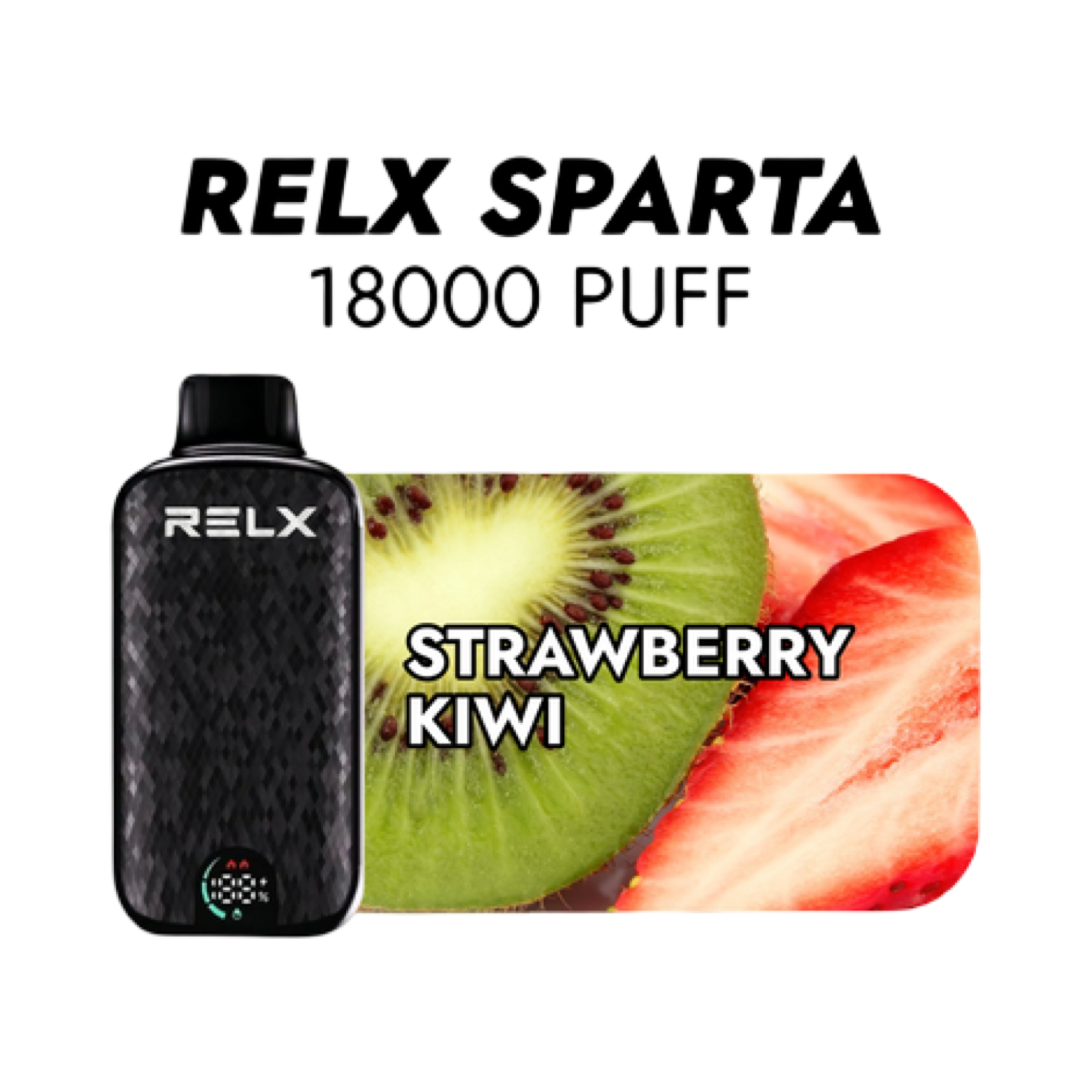 RELX Sparta 18000+ Puff Disposal Vape – Strawberry Kiwi | Buy Online Australia | Vape Link