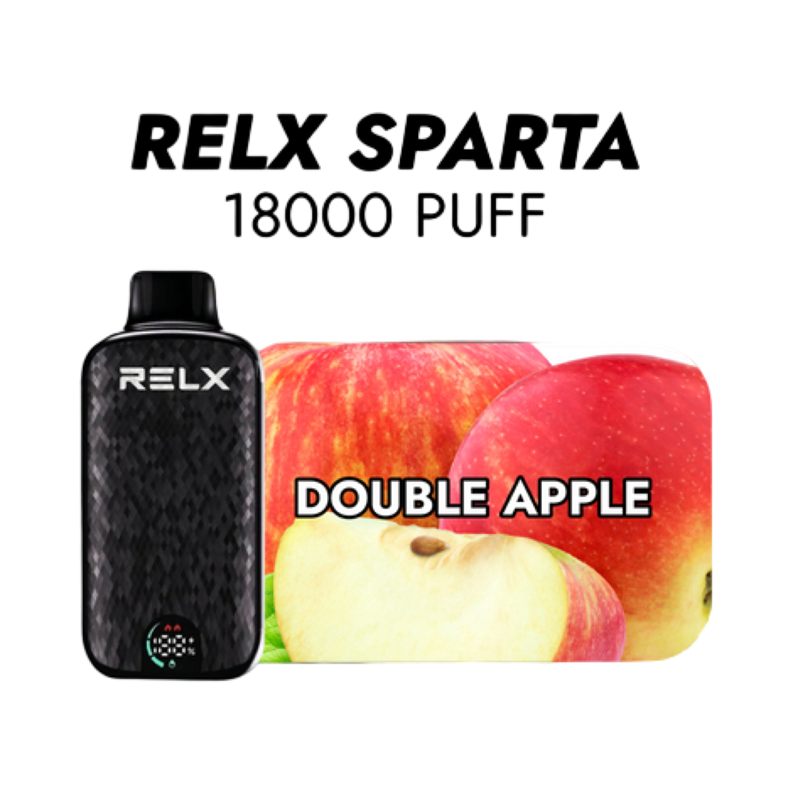 RELX Sparta 18000+ Puff Disposal Vape –  Double Apple | Buy Online Australia | Vape Link