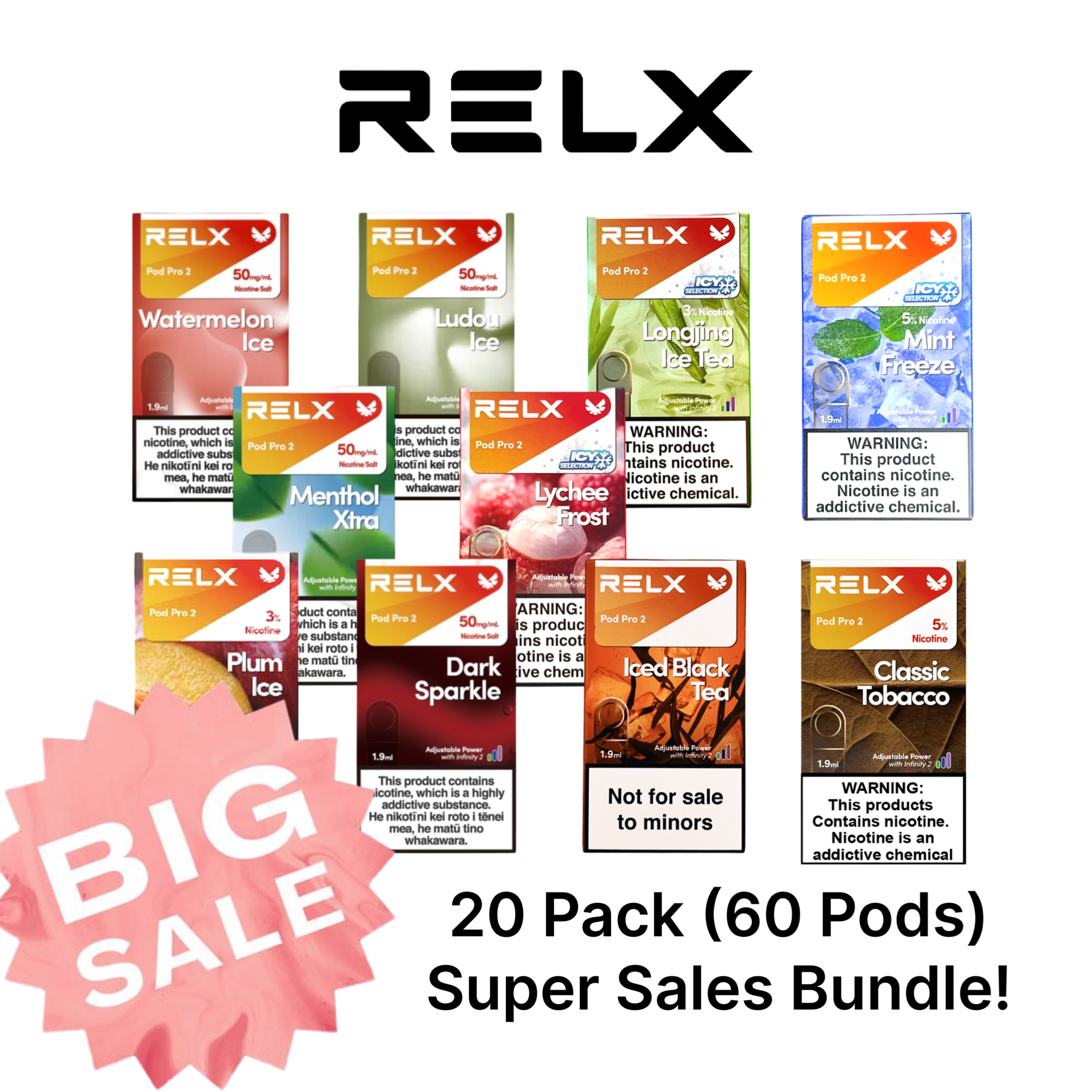 RELX Infinity 2 Pro Pods 60 Pack | Buy Online Australia | Vape Link