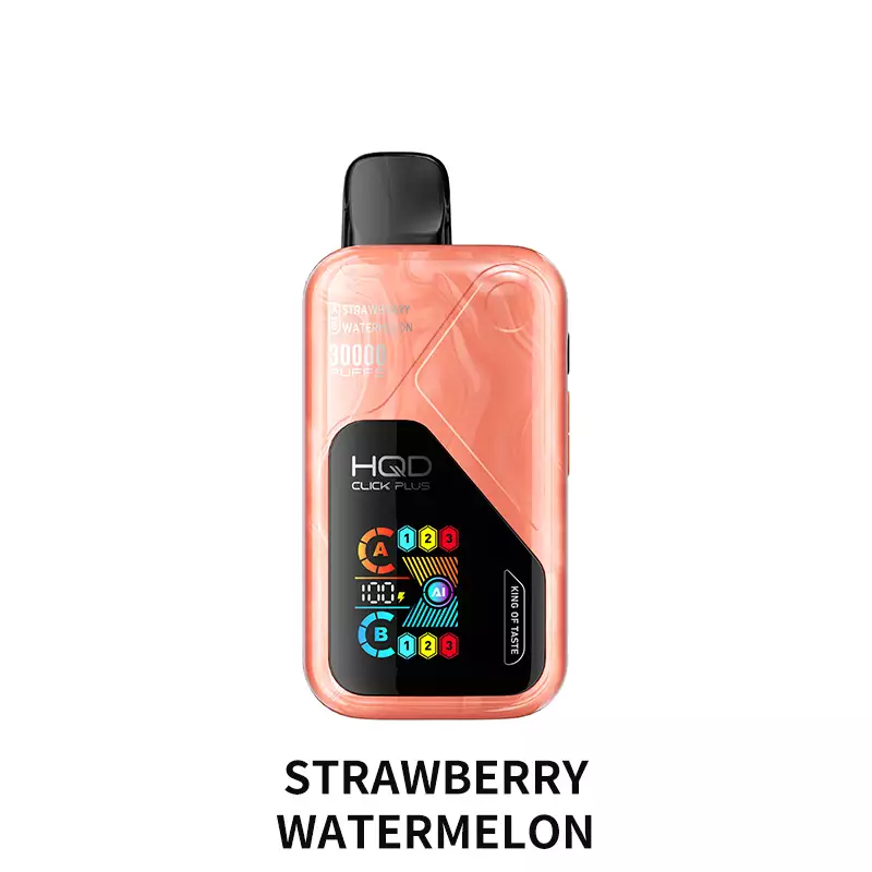 Revolutionary Dual-Tank Engineering Meets Lush Red Fruits: The ground-breaking HQD Click Plus 30000 in a sweet Strawberry Watermelon blend, available now at Vapelink Aus.