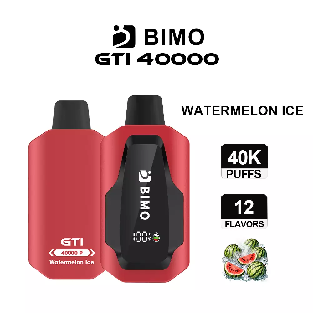 Next-Gen Lifespan Meets Sub-Zero Fruit Flavor: The BIMO GTI 40000 Puffs in Watermelon Ice, equipped with a comprehensive tracking dashboard, available at Vapelink Aus.