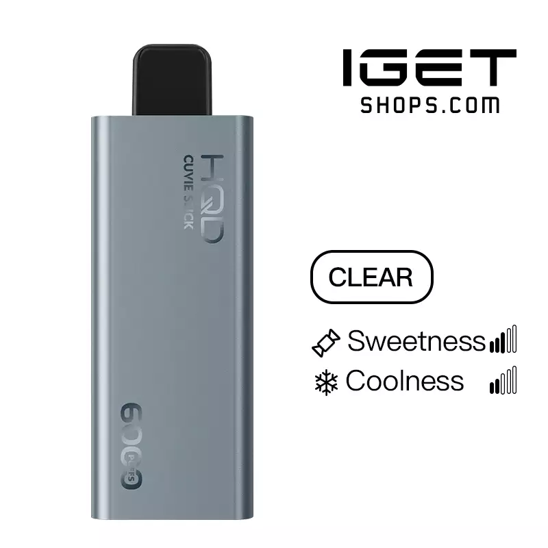 Sleek Matte Craftsmanship Meets Smooth Tobacco Notes: The premium HQD Cuvie Slick 6000 in the refined Clear (Light Tobacco) blend, available at Vapelink Aus.