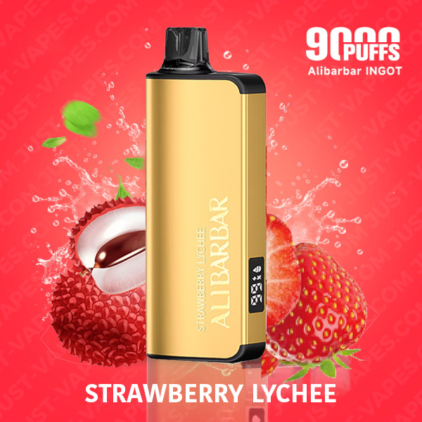 Strawberry Lychee Vape – ALIBARBAR Ingot 9000 Puff | Buy Online Australia | Vape Link