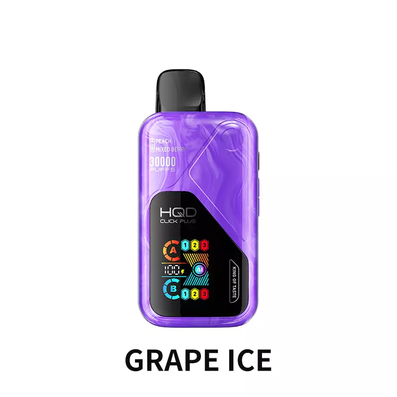 HQD Click Plus 30000 Puffs – Grape Ice Edition